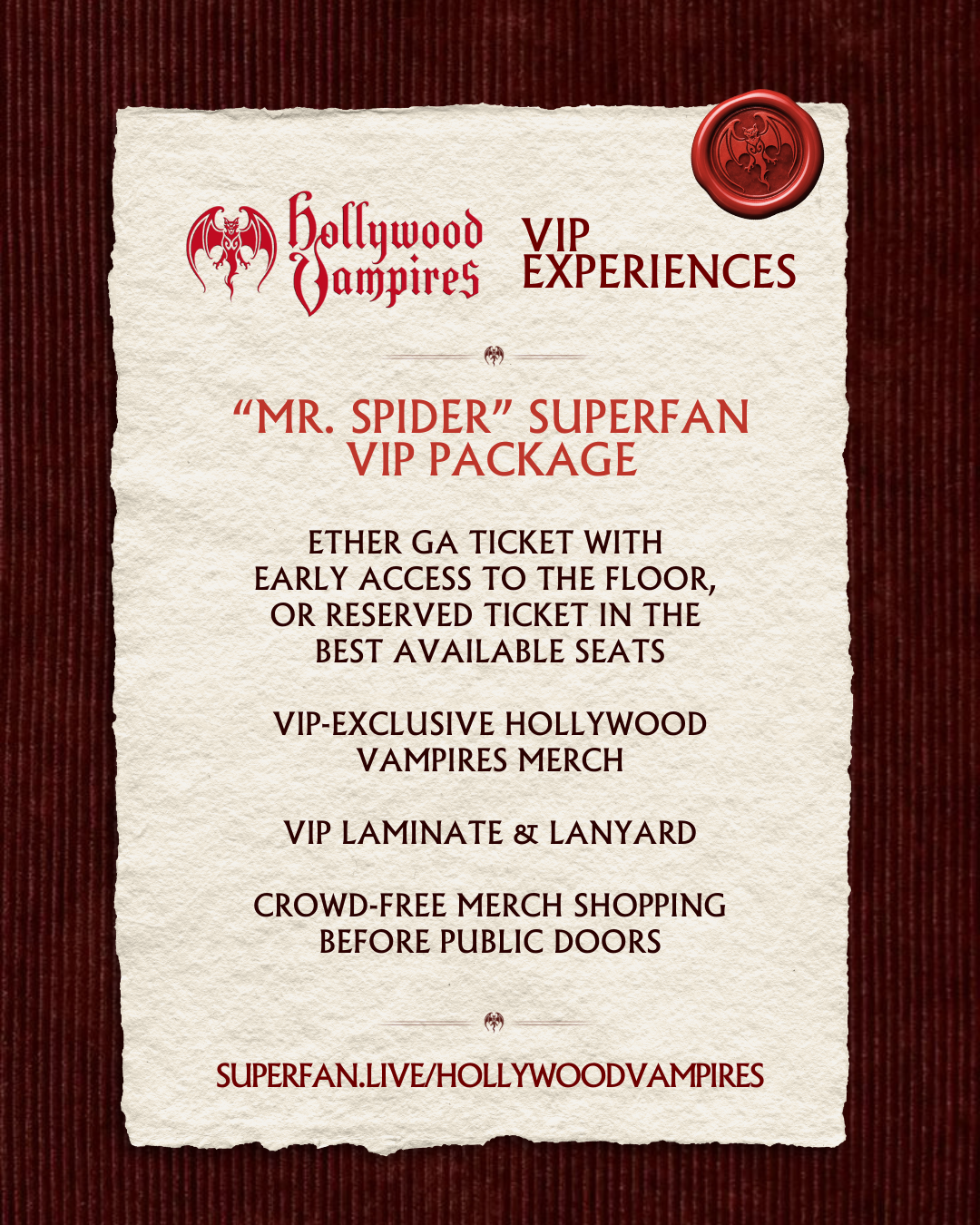TOUR | Experience The Hollywood Vampires Live -Purchase Your